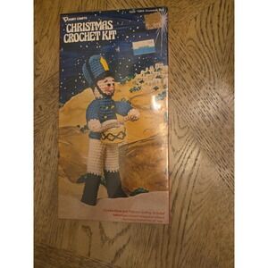 Vintage Christmas Crochet Kit Drummer Boy NOS New Vogart Crafts #3204 Crochet